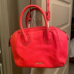 Rebecca Minkoff red two handle cross body purse